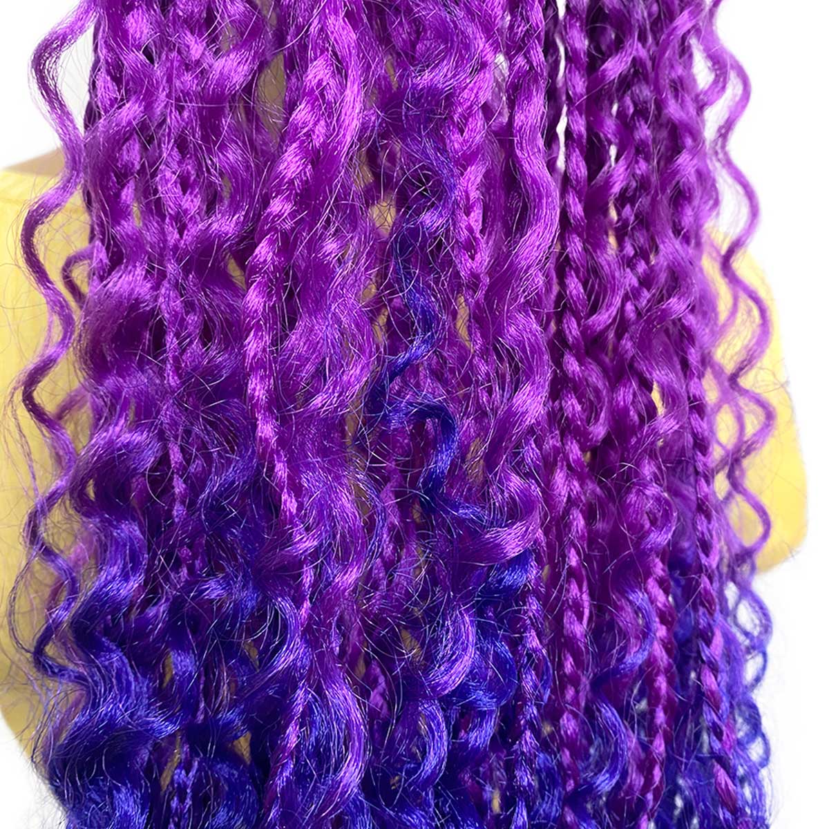 Purple Box curly Braid Ponytail Extension