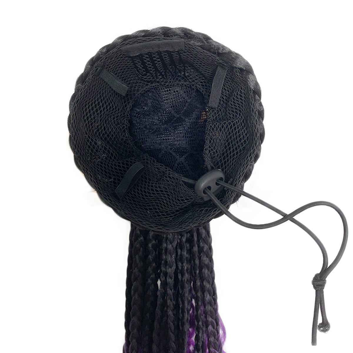 Ombre Braided Ponytail Drawstring Box curly Braid Ponytail purple color
