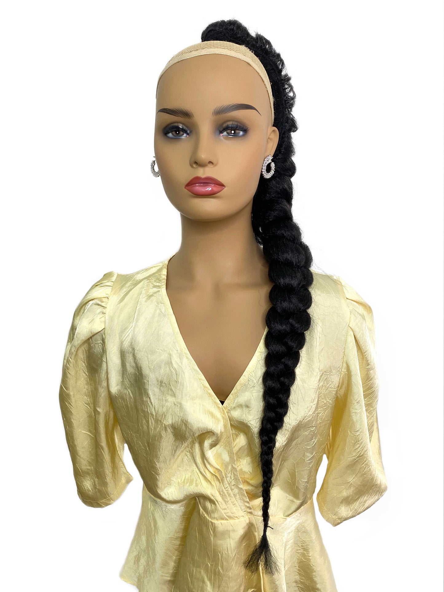 Long Braided Ponytail Extension 30inch Fishtail Braid Ponytail for Women