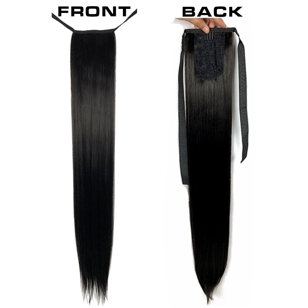 30inch Long Ponytail Straight Synthetic extension Hairpiece For Women