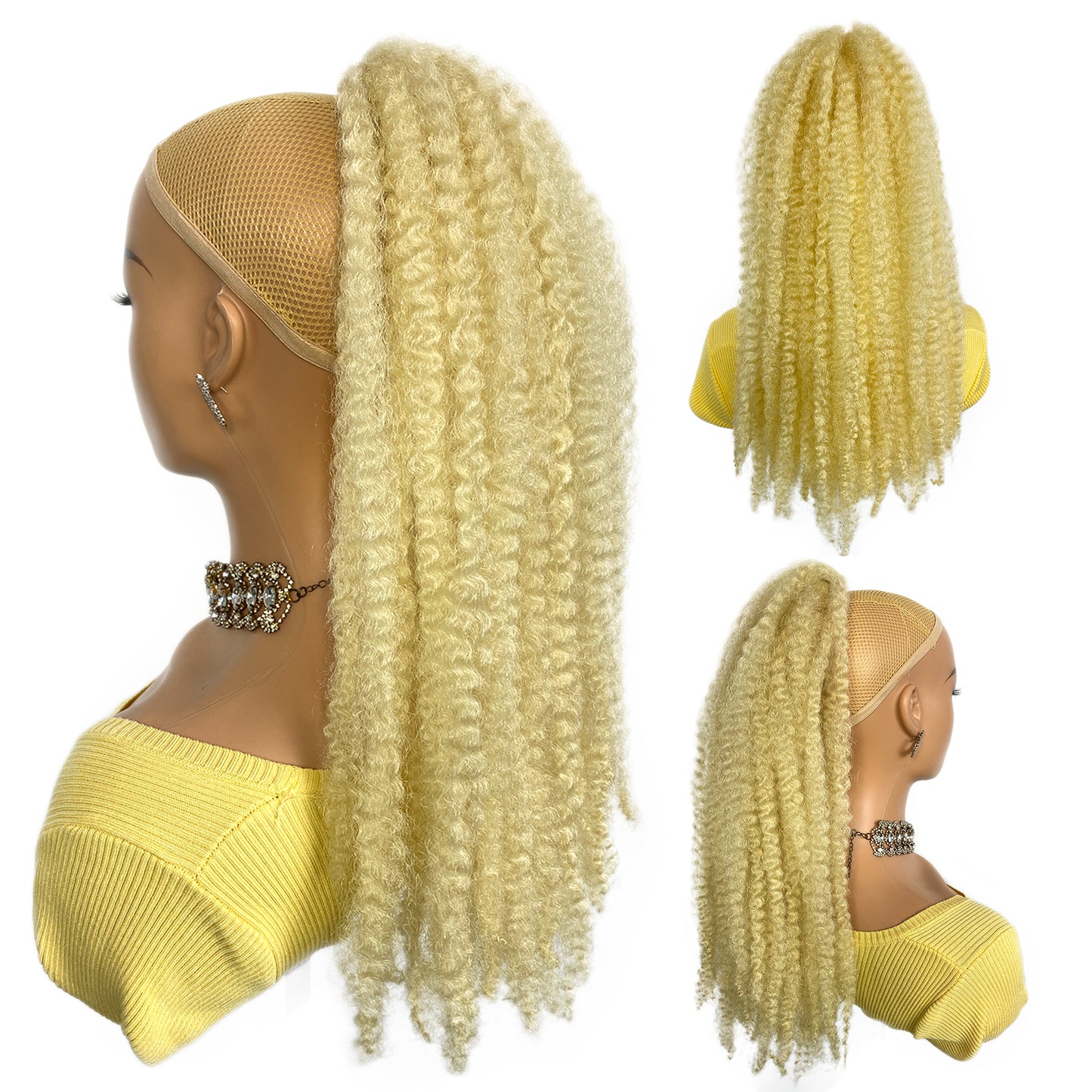 Marley Hair Drawstring Ponytail 18inch Afro Kinky Jamaican Twist Ponytail