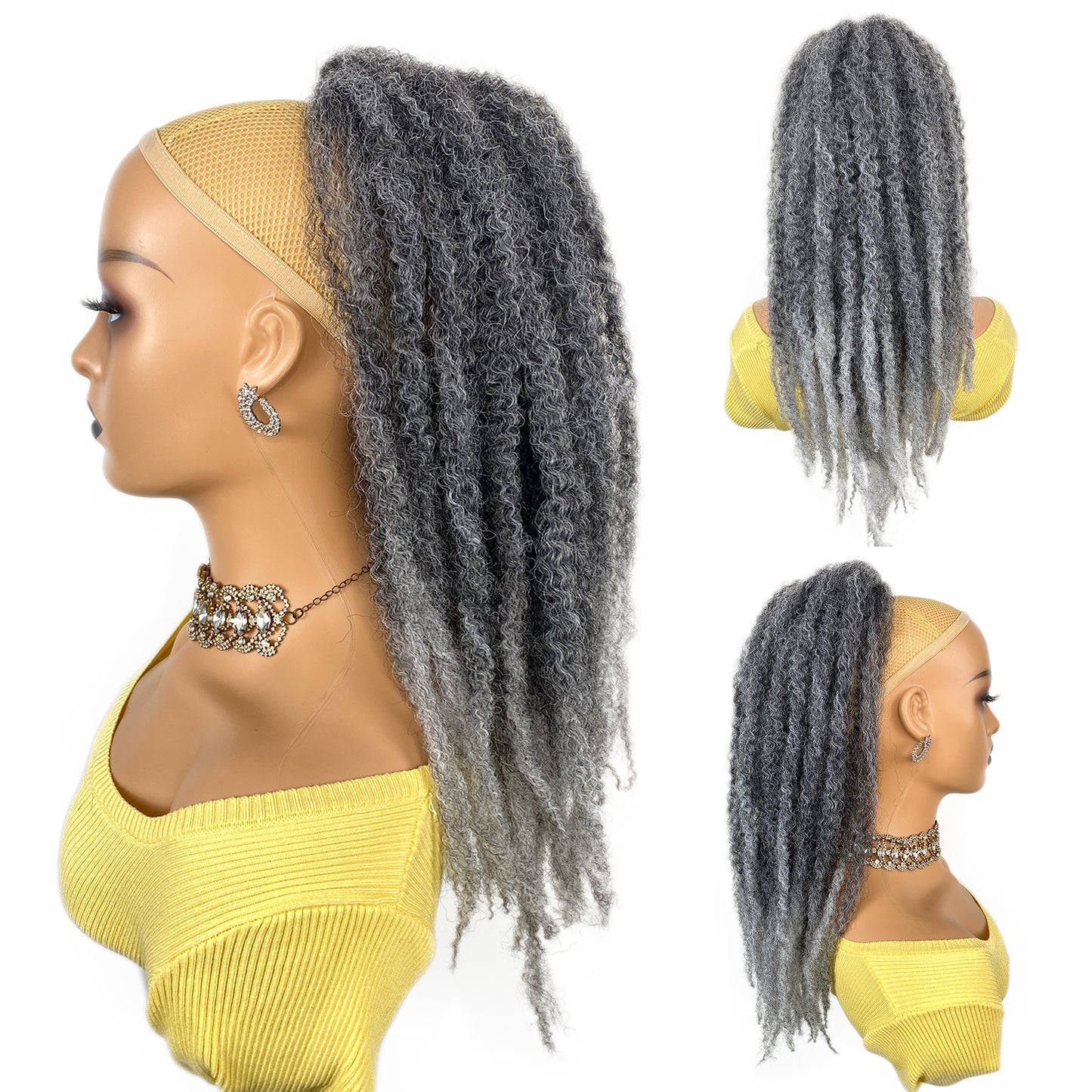 Marley Hair Drawstring Ponytail 18inch Afro Kinky Jamaican Twist Ponytail