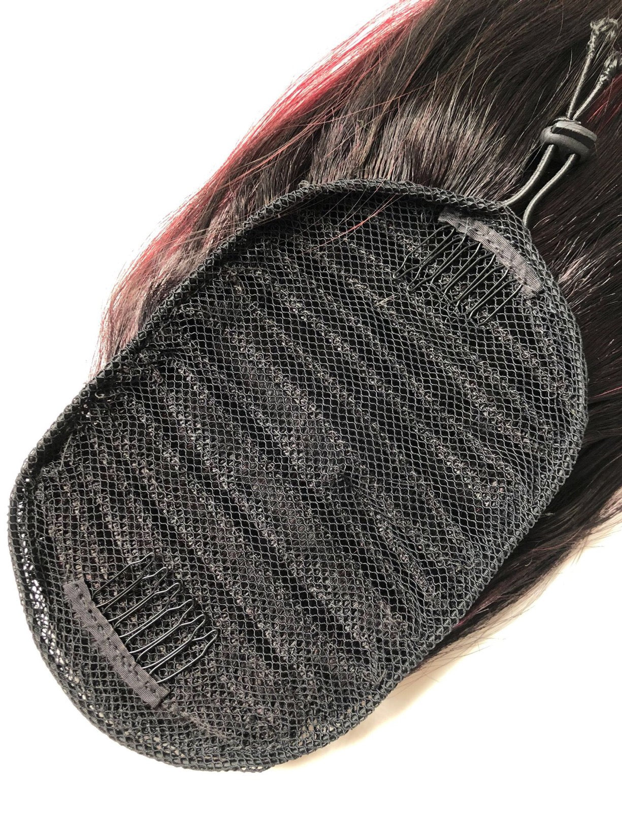 Red Ombre Human Hair Ponytail straight for black women