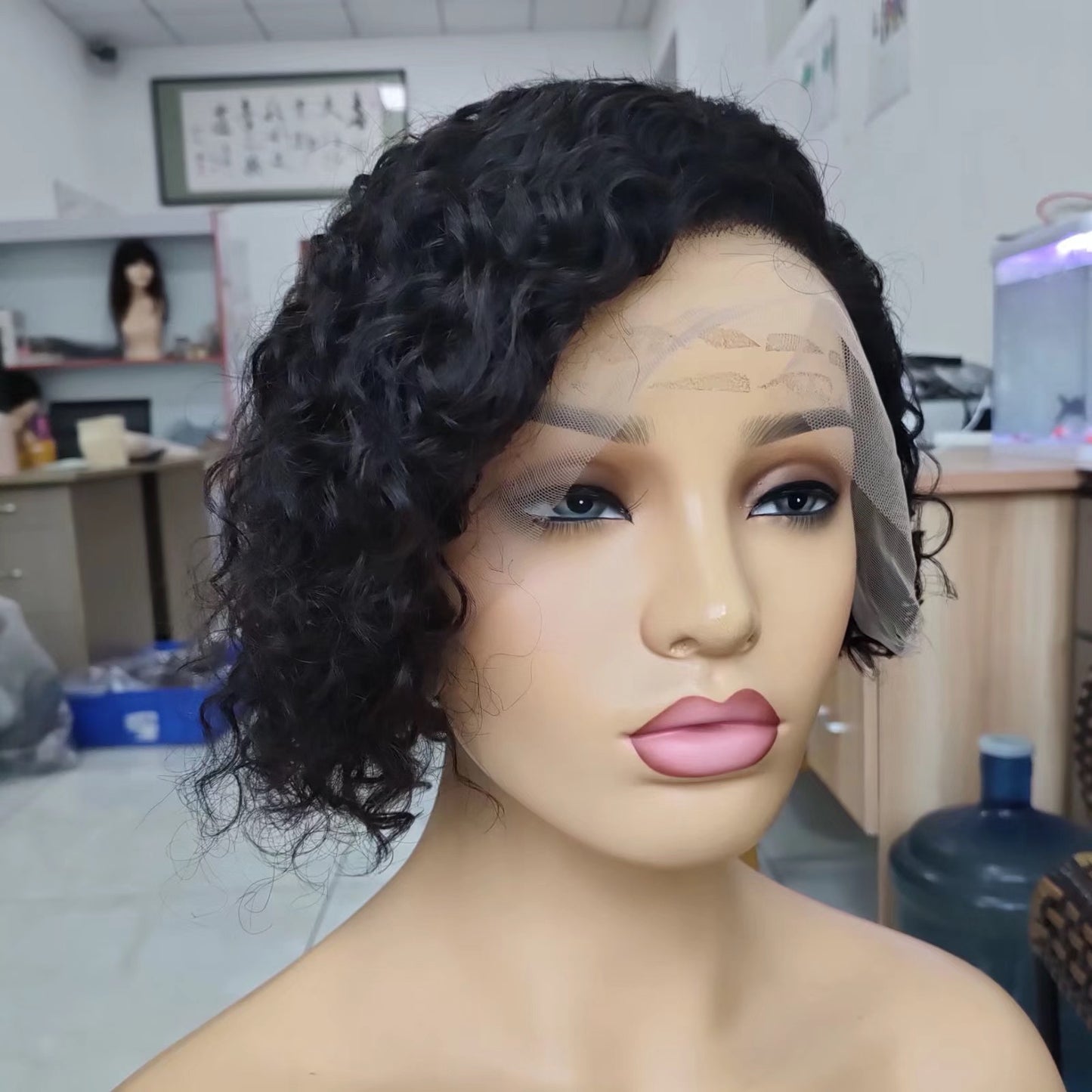 Short Curly Pixie Lace Front Wigs Human Hair 13x4 Lace Wig for Black Women