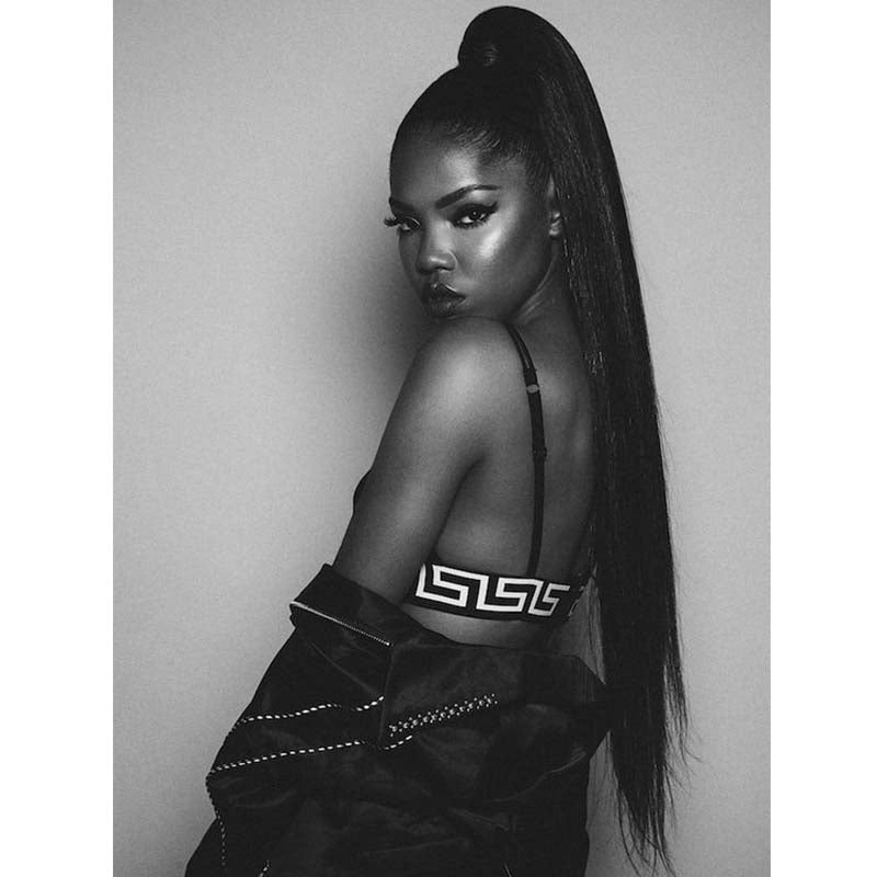 black straight human hair ponytail for sale