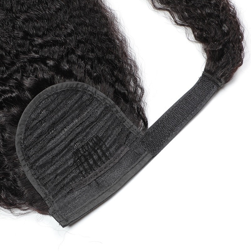 black yaki straight ponytail