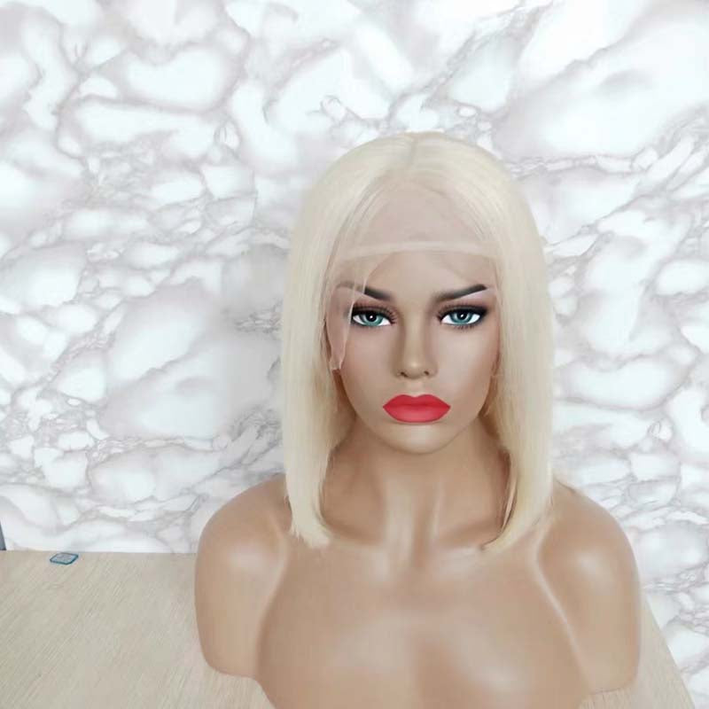 Quality Blonde lace frontal bob Wig Human Hair High Density Surprisehair