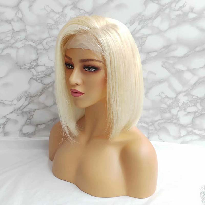 short blonde bob wig human hair for Black Women