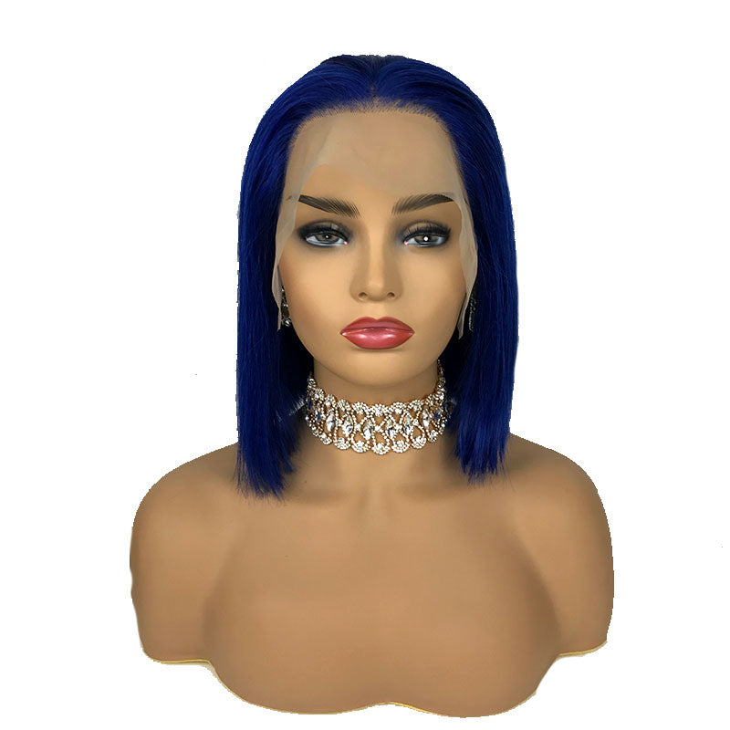 blue lace wig