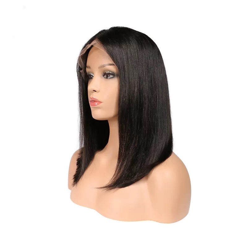 short bob wig middle part
