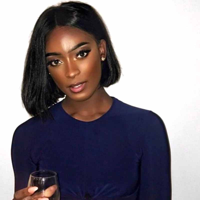 bob lace wig human hair for black women