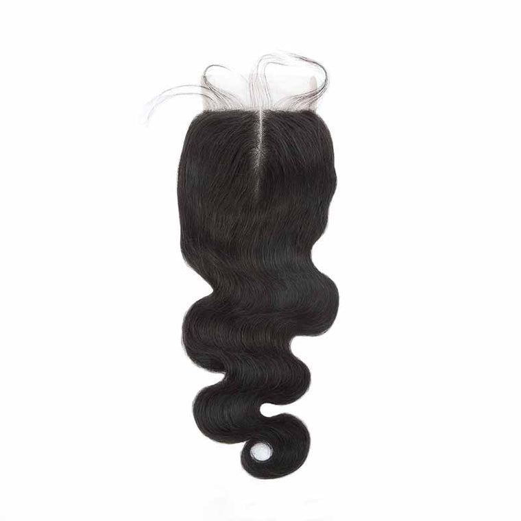 Peruvian Hair Body Wave Lace Closure 4x4 Human Hair Middle Part