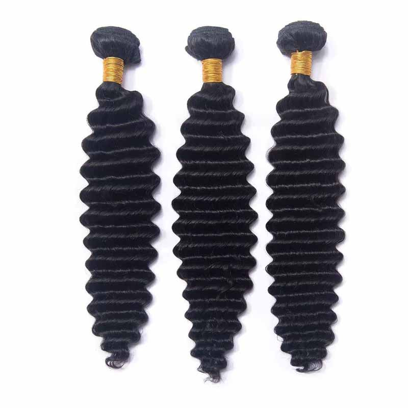 deep wave brazilian hair weave 3pc