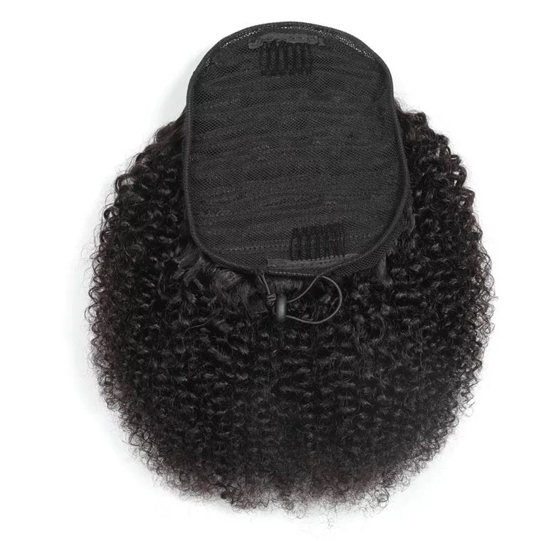 brazilian human hair afro kinky ponytail.