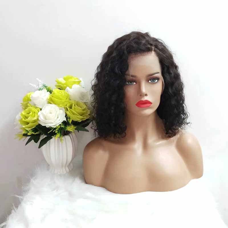 brazilian human hair curly lace front wig for African American