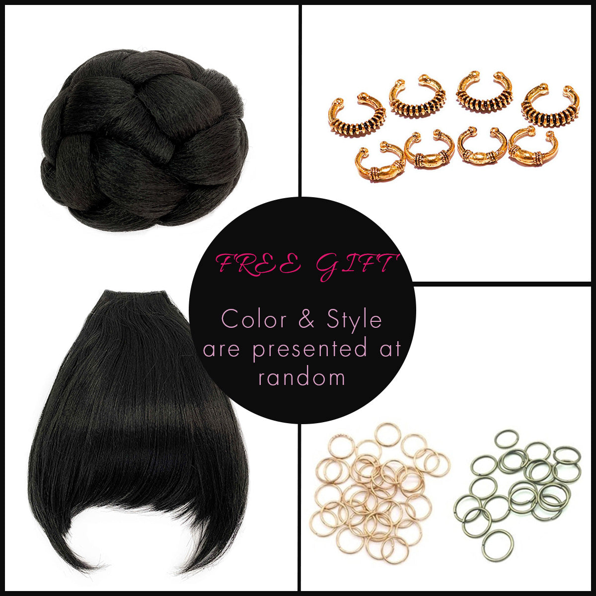 black bun with bangs for black women