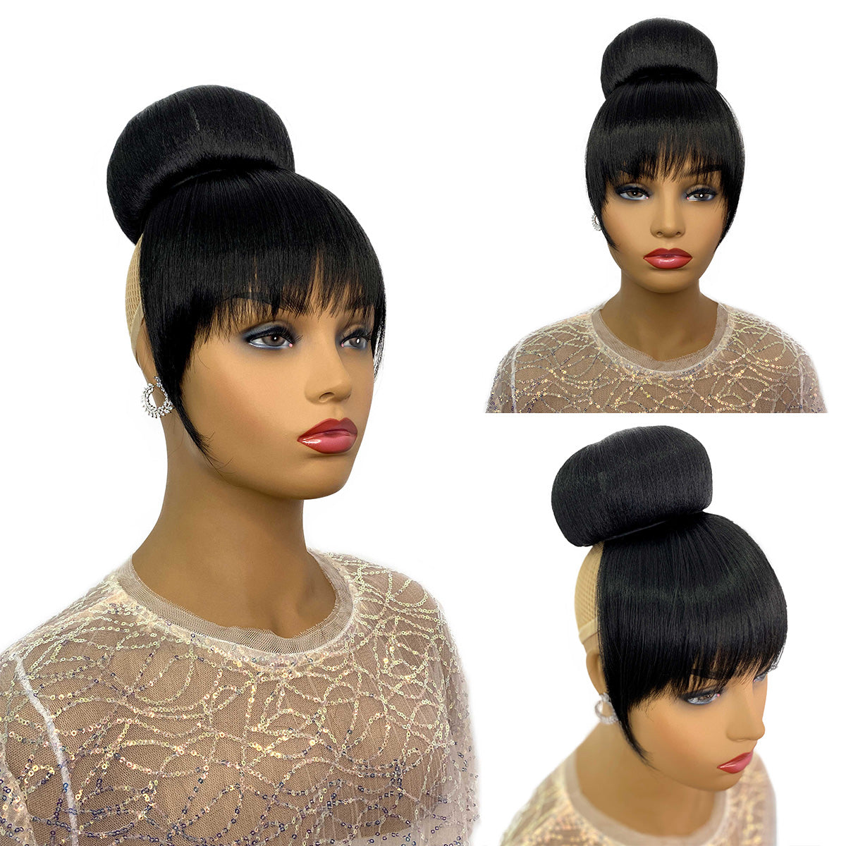Hair Bun and Bang