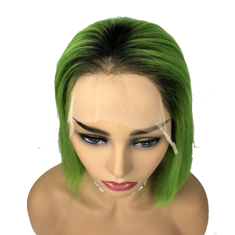  green and black ombre wig