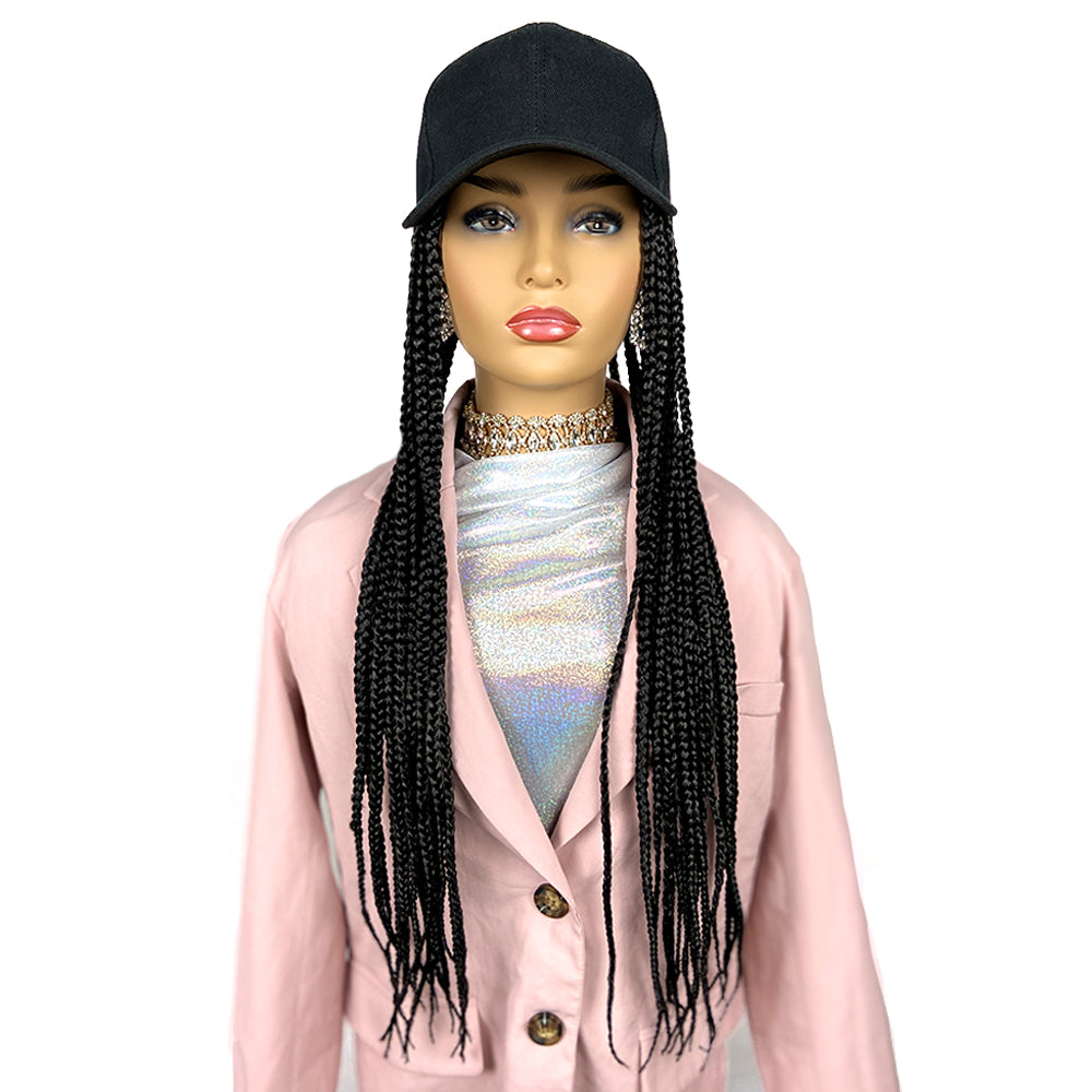 3X box Braided Hat Wig