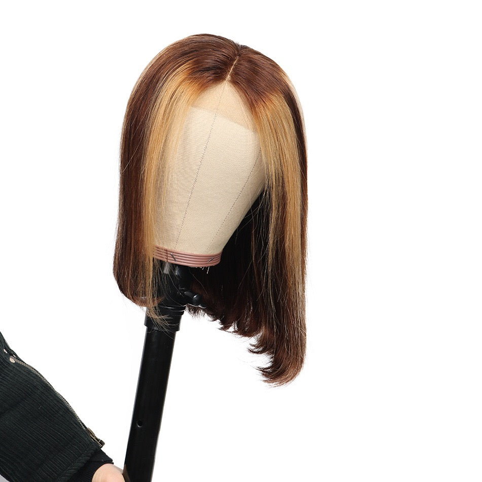highlight human hair bob lace wig