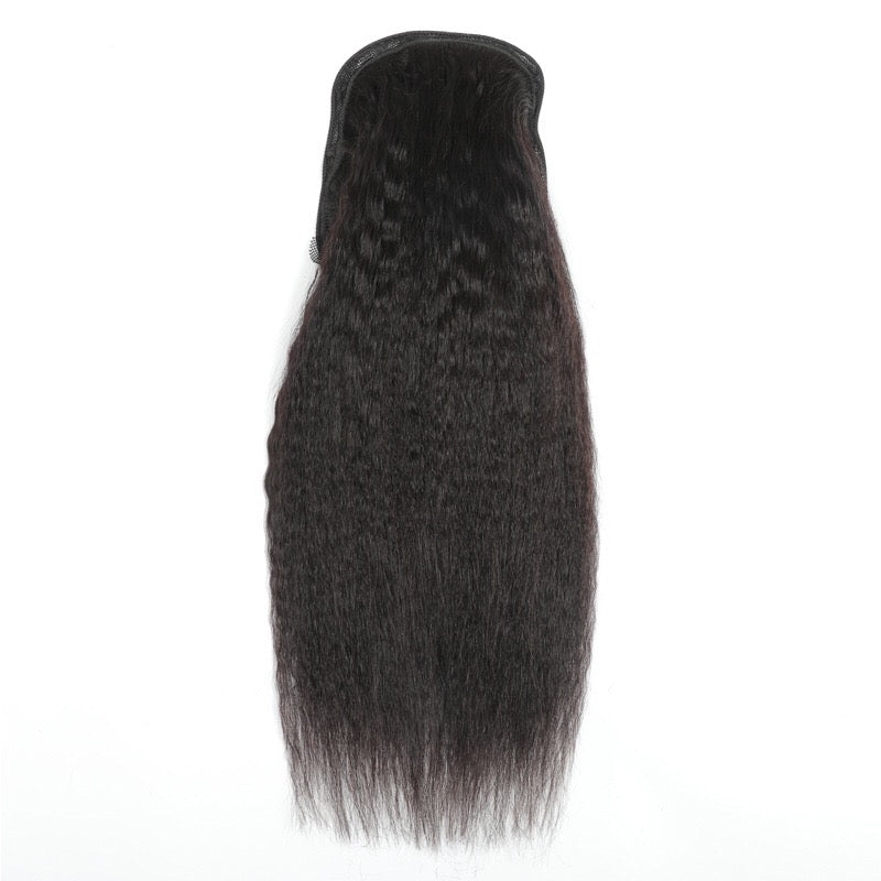 humanhair kinky straight ponytail for black women