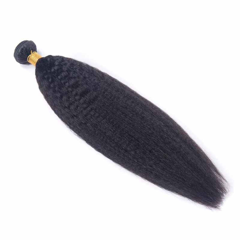 natural kinky straight hair extensions