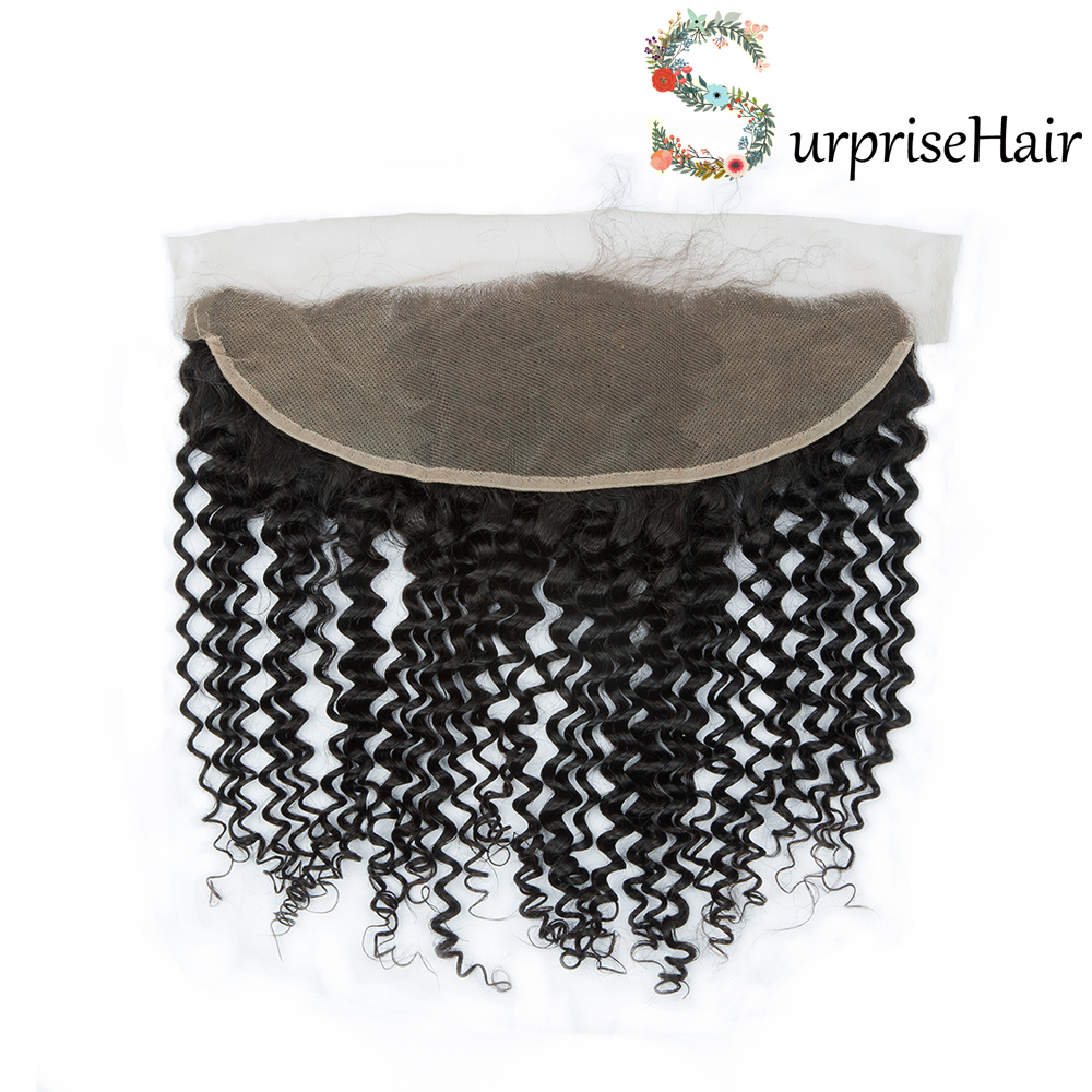 kinky curly lace front closure 13x4