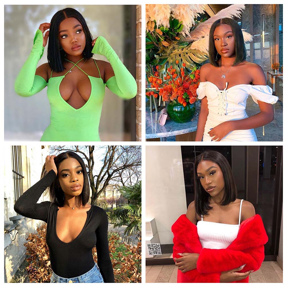 lace closure bob wig human hair