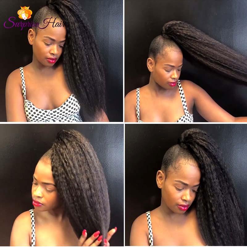 human hair ponytail kinky