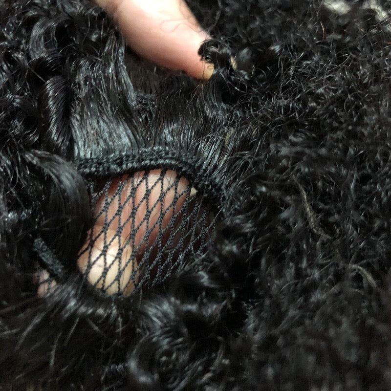 long brazilian hair afro kinky ponytail