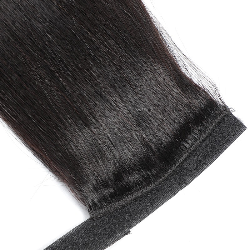 long straight human hair ponytail