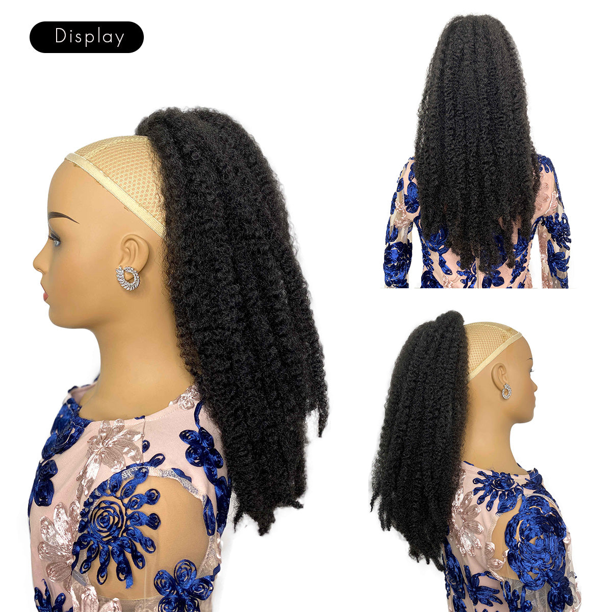 Marley Hair Drawstring Ponytail 18inch Afro Kinky Jamaican Twist Ponytail