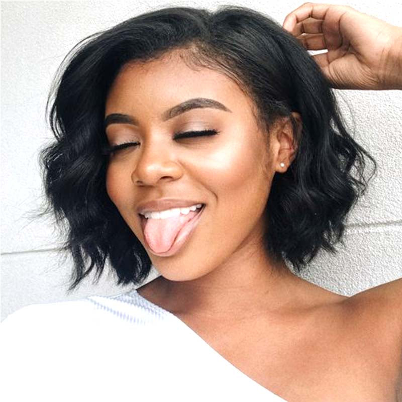 middle length curly bob wig