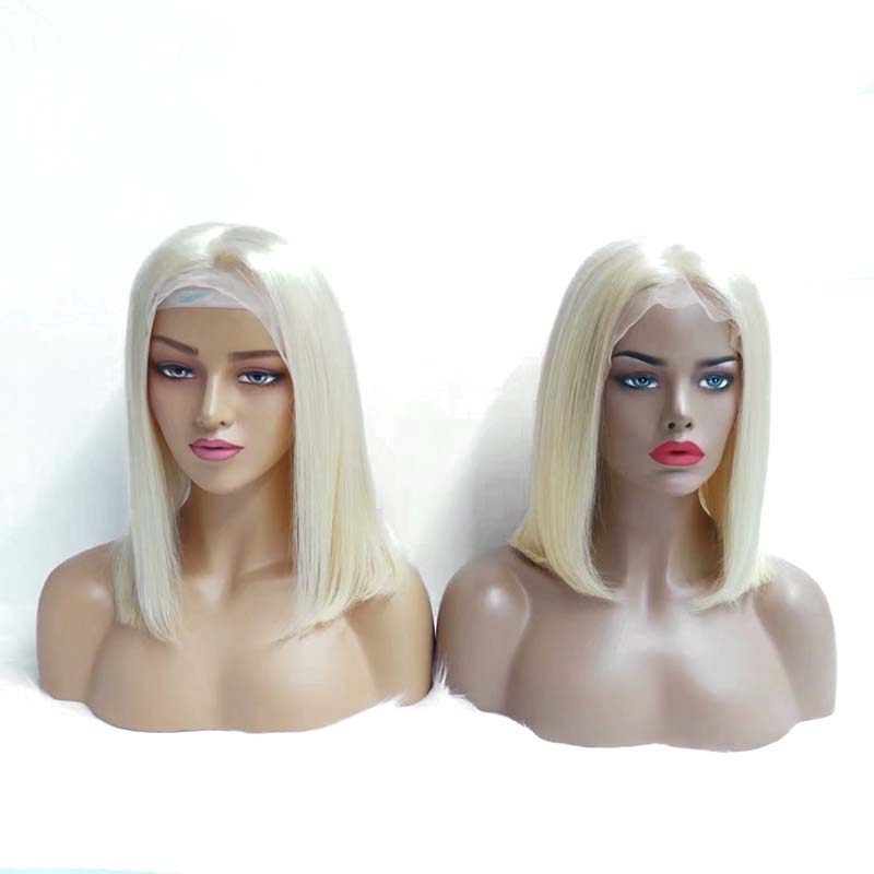 middle part blonde bob wig brazilian hair