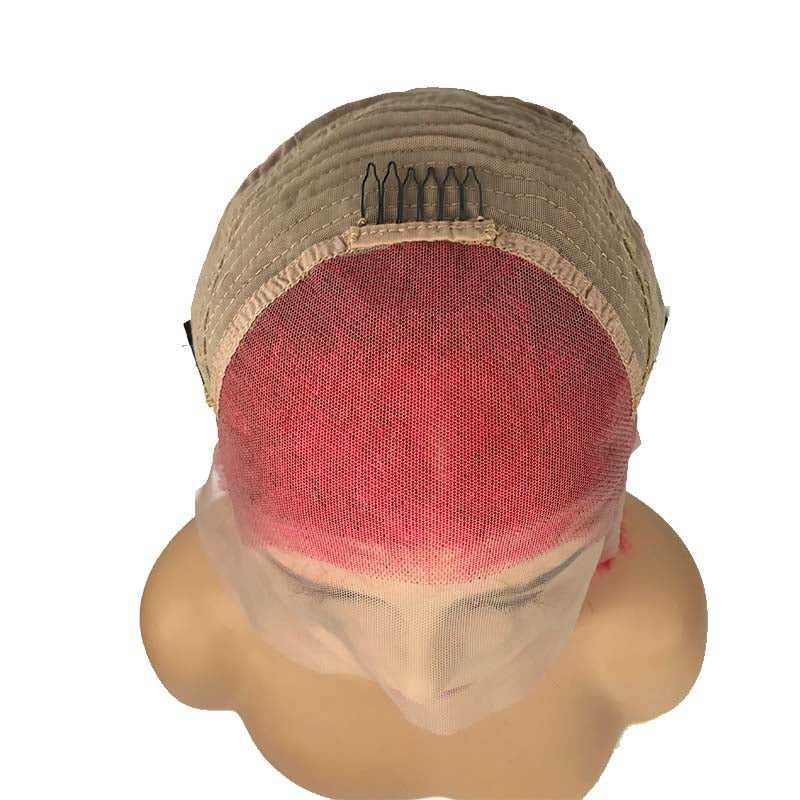 red bob wig human hair