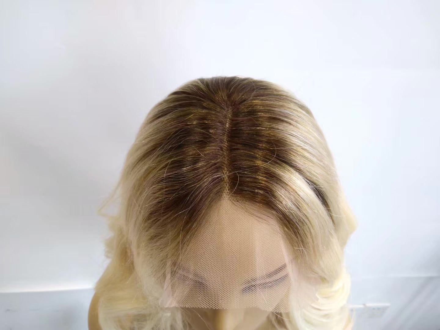 blonde ombre wavy bob lace wig