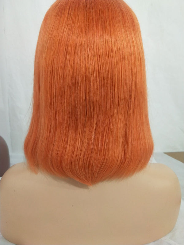 orange ombre lace front wig