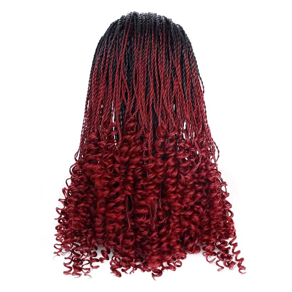 Ombre Red Braiding Lace Wig