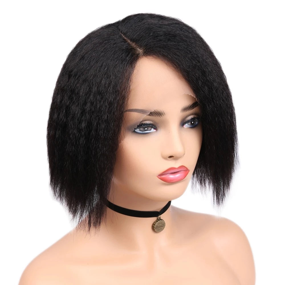 Yaki Straight Human Hair wig