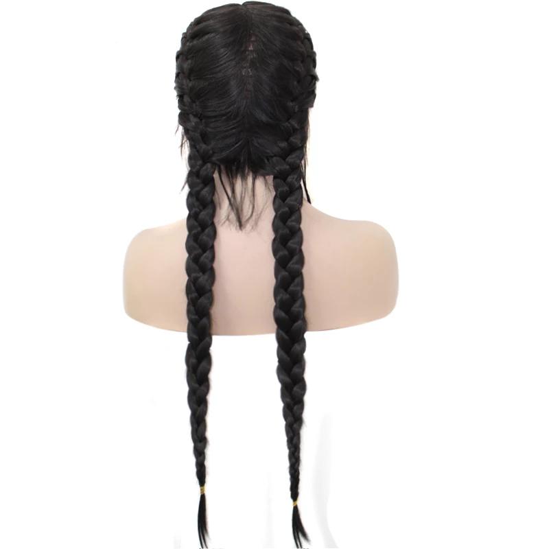 black double braids wig for african american