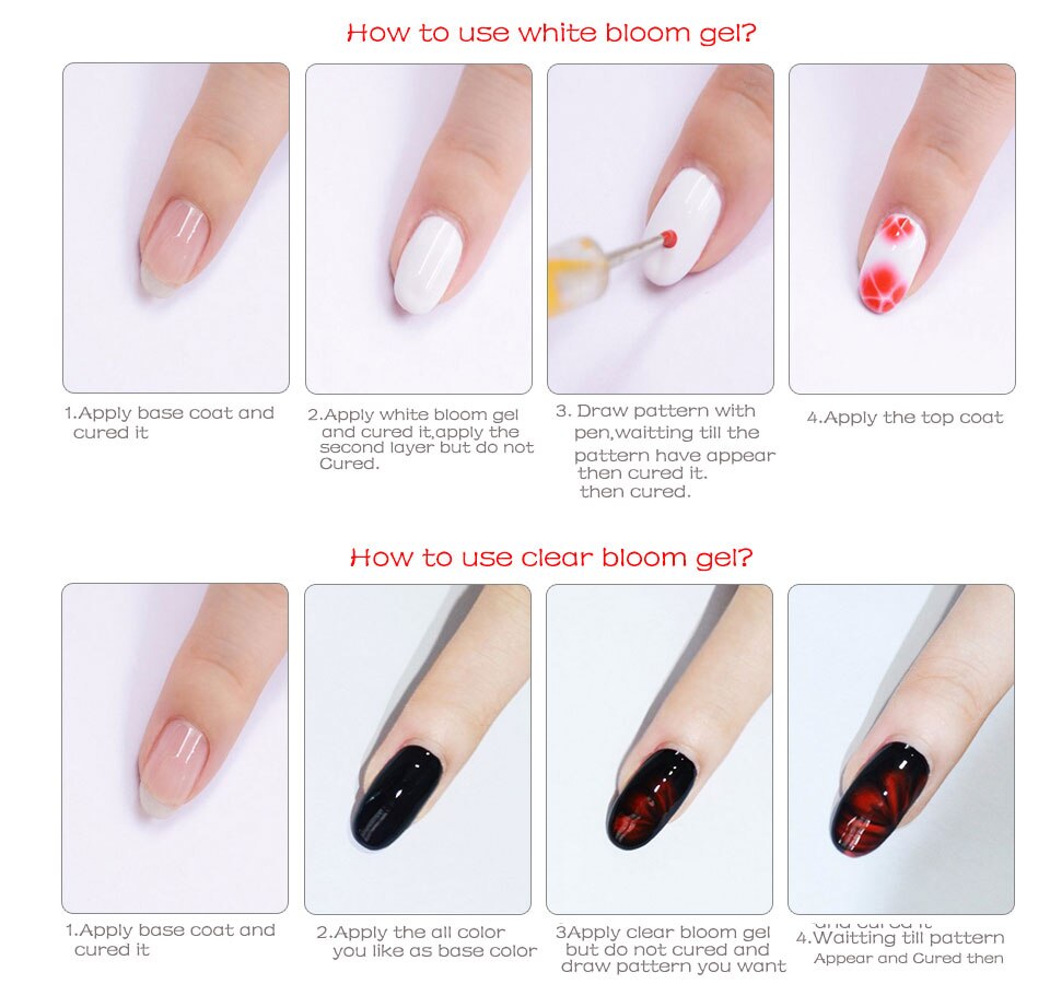 Blooming Painting Gel Nail Polish UV Gel Varnish DIY Magic Blossom Effect Flower