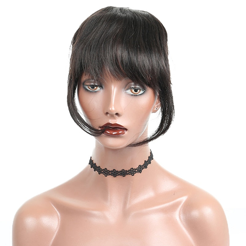 brazilian human hair bangs clip in for women