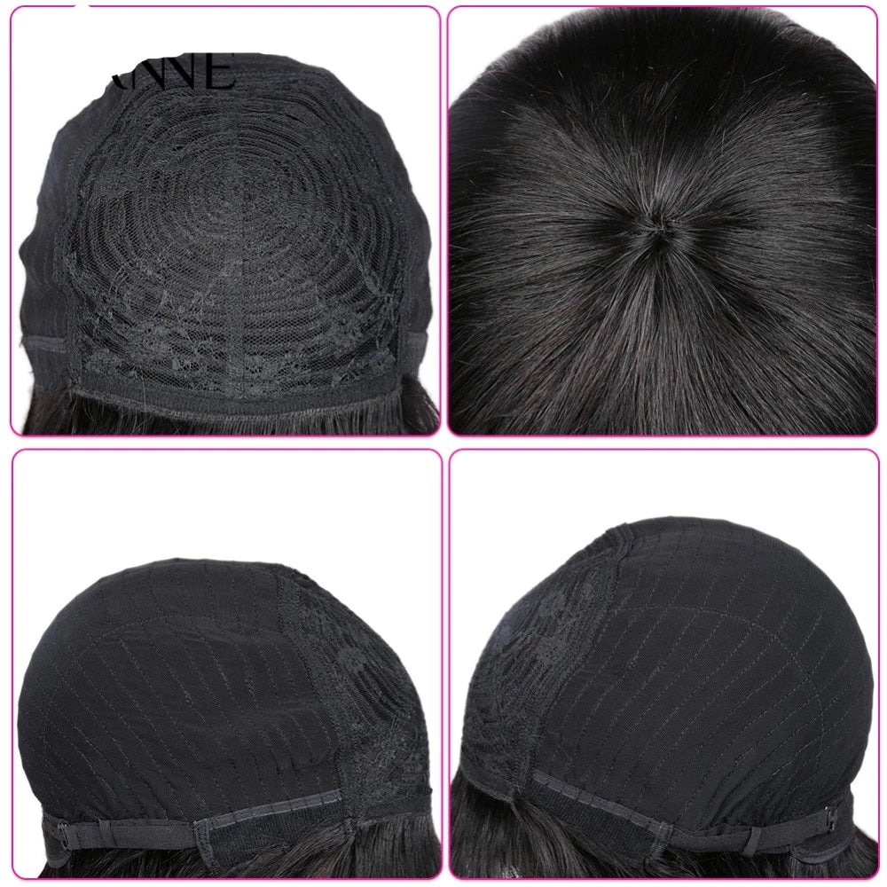human hair short bob wigs with bangs for African American