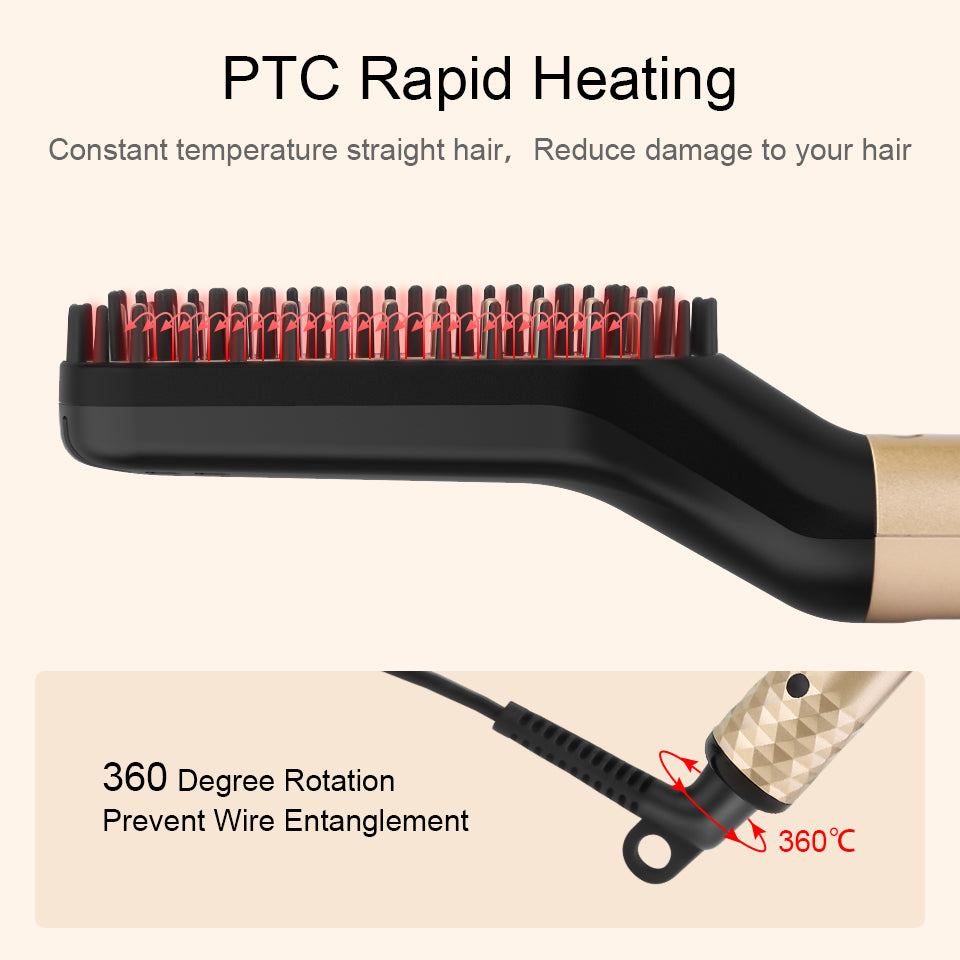 Hair Straightener Comb Electric Heated Straight Hair Brush Surprisehair
