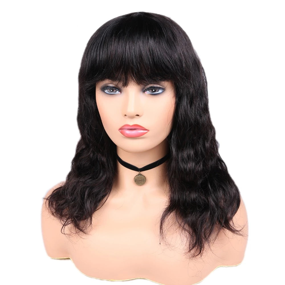 Human Hair Wigs With Bangs