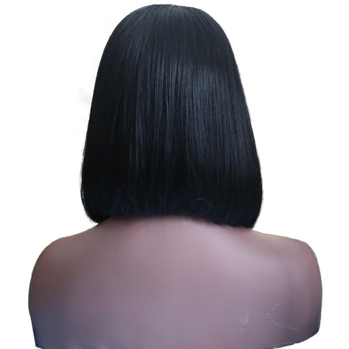 Black Short Bob Lace frontal synthetic Wig For Black Women