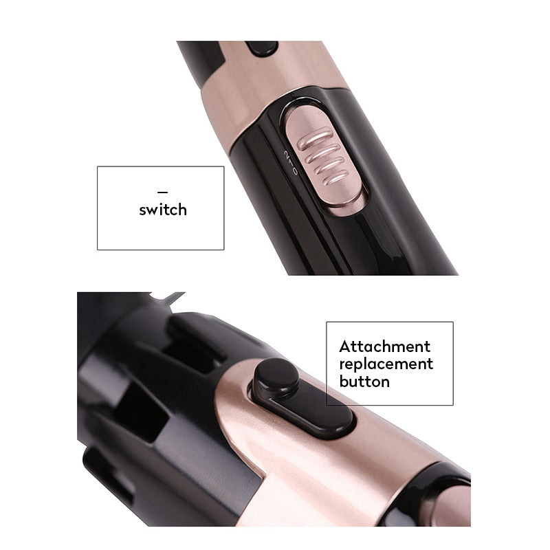 4 in 1 Hair Dryer Brush Electric Hair Straightener Curler Brush Surprisehair