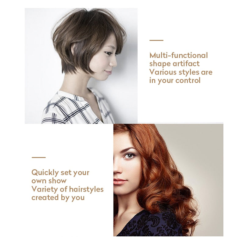 4 in 1 Hair Dryer Brush Electric Hair Straightener Curler Brush Surprisehair