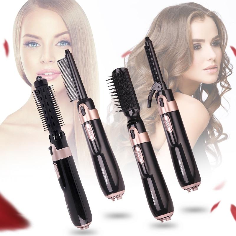 Electric Hair Straightener Curler Brush