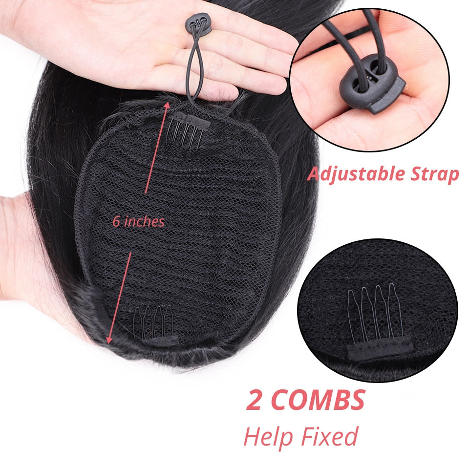 synthetic kinky straight ponytail for women